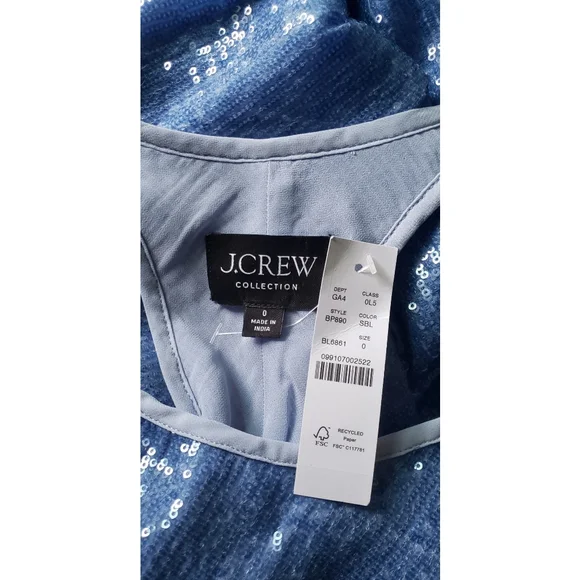 73. J.Crew Collection limited-edition Alicia sequin racerback slip dress - Picture 11 of 12